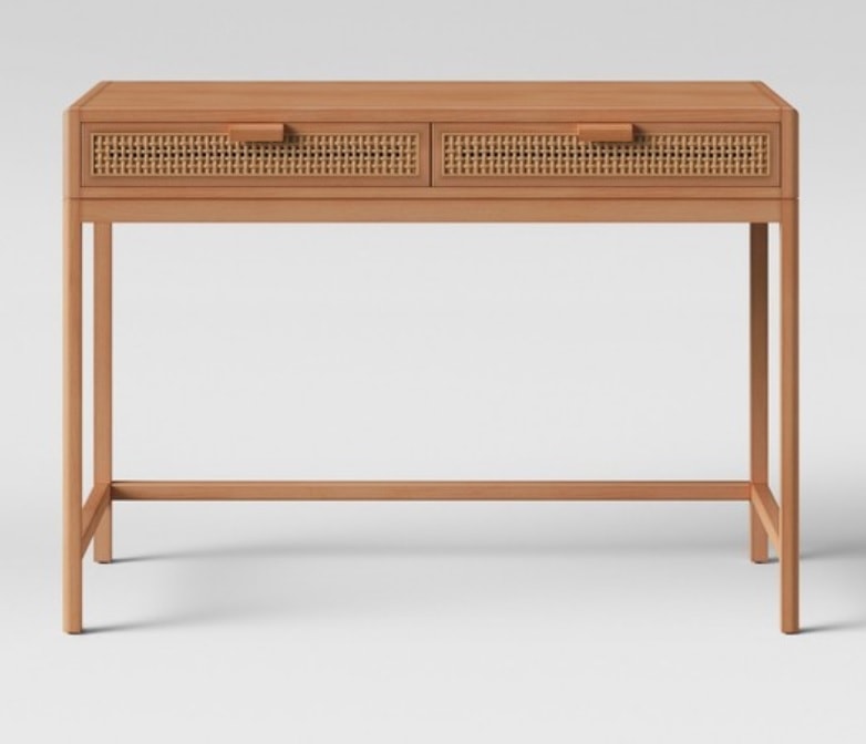 Minsmere Caned Writing Desk Natural Brown Opalhouse Smartest Reviews