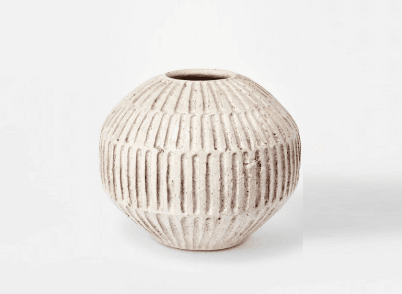 Small Carved Cream Vase Threshold designed with Studio McGee Review