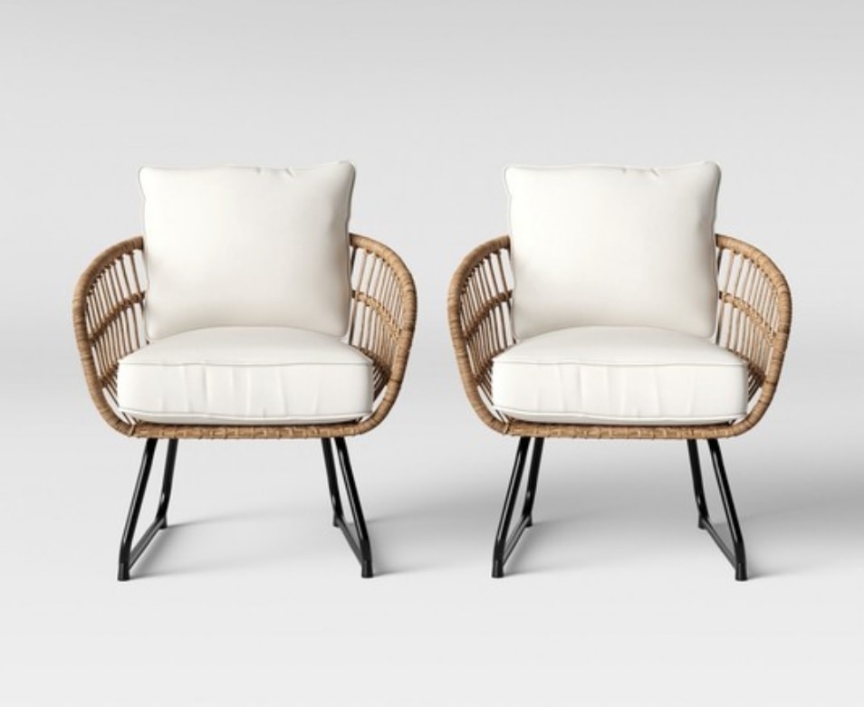 Southport 2pk Patio Club Chair Linen Opalhouse Review Smartest Reviews