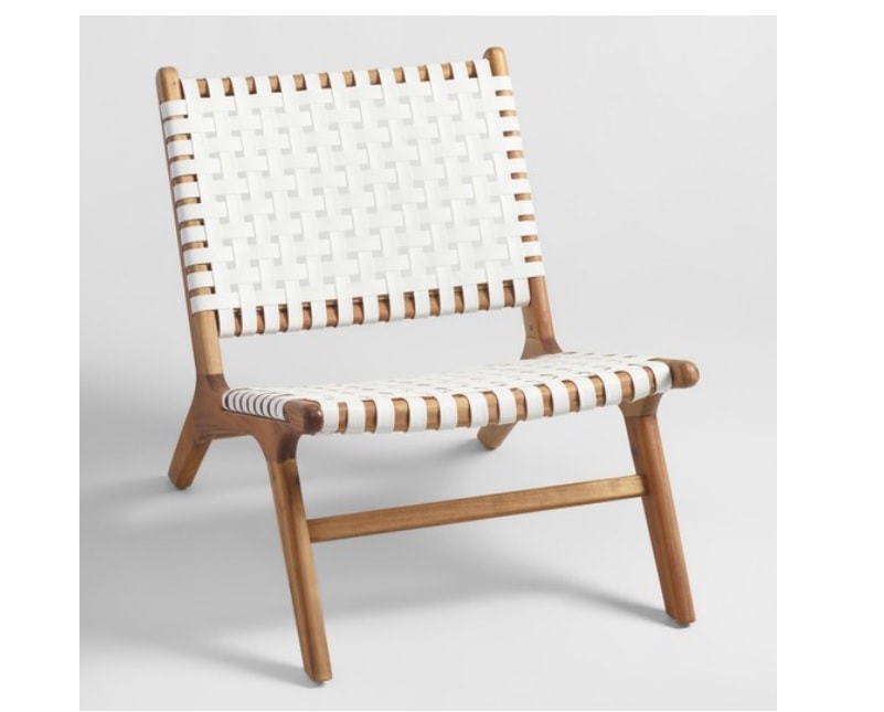 White Strap Girona Outdoor Patio Accent Chairs Set Of 2 Resin by World Market Review